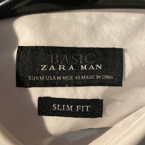 Zara man basic white long sleeve button up (Medium) - Picture 4 of 4